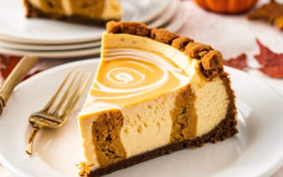 Homepage - Outrange Homestead 10 - Outrange Homestead Pumpkin Swirl Cheesecake with a Ginger Snap Crust