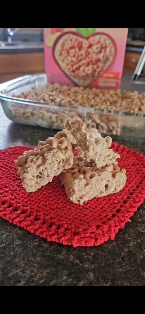 Strawberry Banana Cheerios Rice Krispie Squares Easy No Bake Treat and only Simple 4 Ingredient Treat 2 - Outrange Homestead